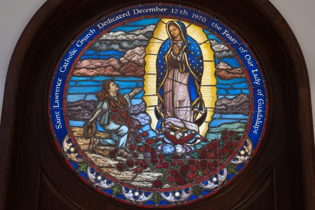 St L Narthex 15 Lady of Guadalupe Glass 1