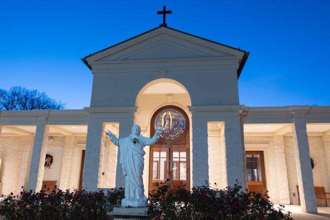St L Front Facade Blue Hour 2